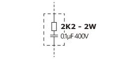 The internal components of the Snubber Filter K8 for AC