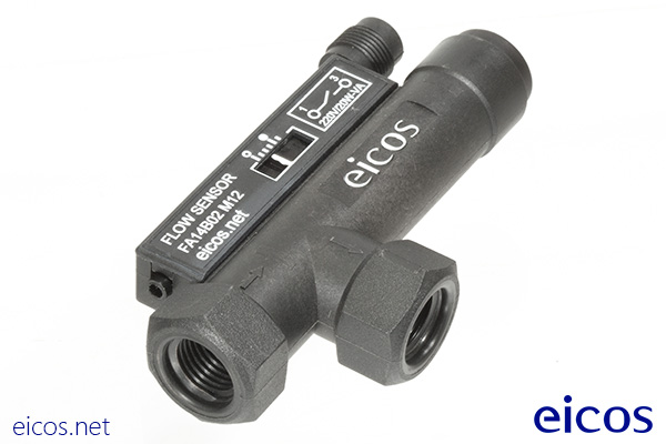 Eicos flow switch FA14B06-M12, ideal for low liquid flows